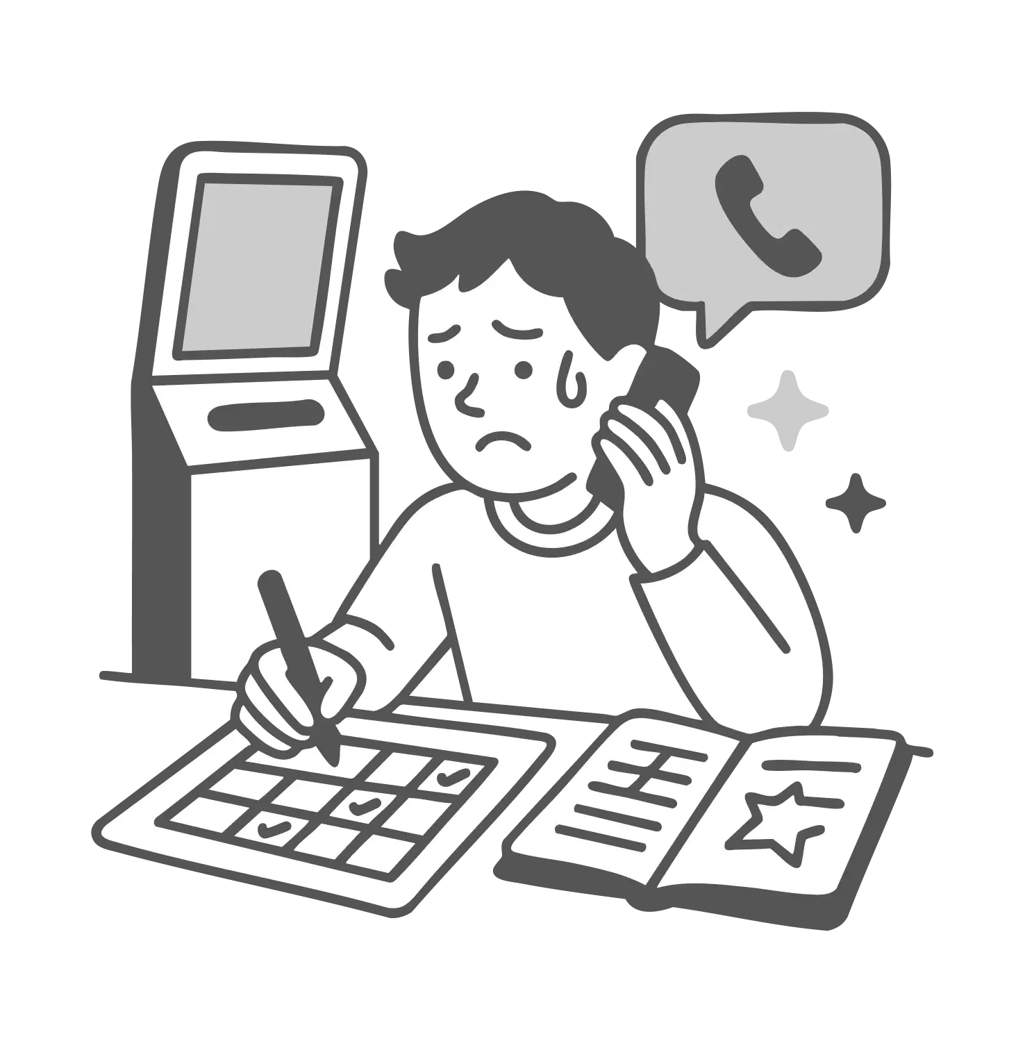 관리형 독서실 도입 전 문제점 - 번거로운 출결 알림과 수납 독촉